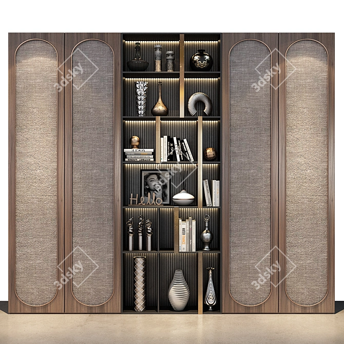 Custom Wardrobe Composition with Decor 3D model image 1