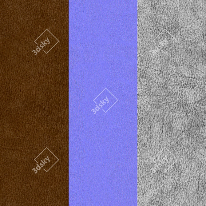 Luxury 4K Leather Texture Set 3D model image 2