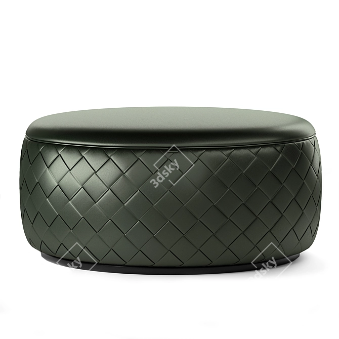 Luxury Grant Pouf by Poltrona Frau 3D model image 2