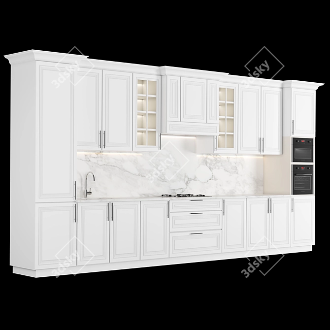 Modern 3D Kitchen Model 3D model image 2