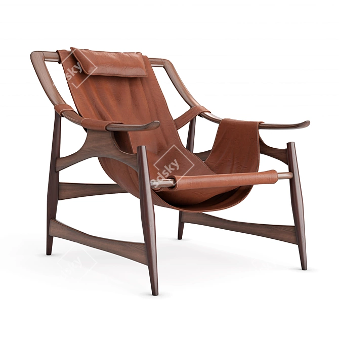 Vintage Brazilian Rocking Chair 3D model image 1