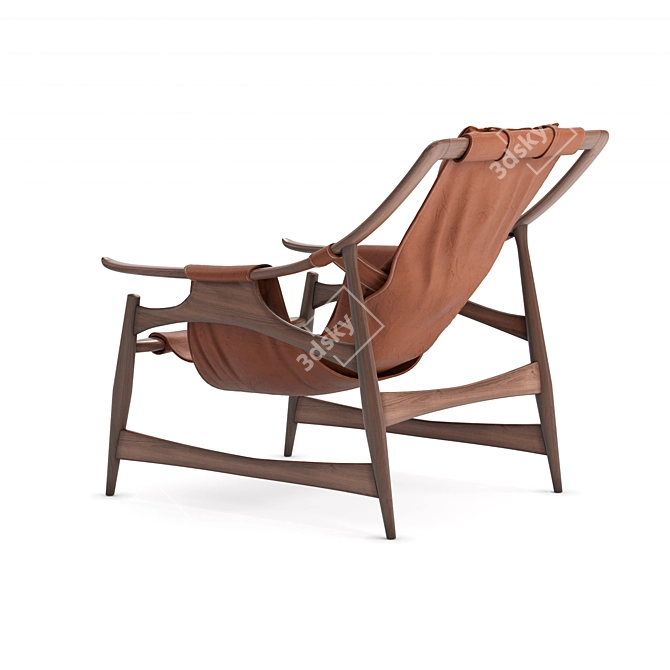 Vintage Brazilian Rocking Chair 3D model image 3