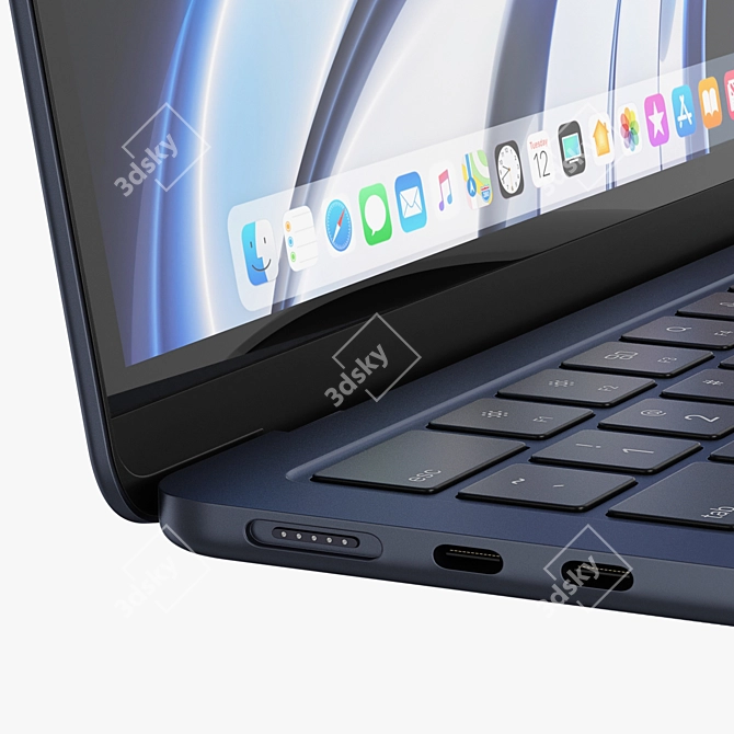 Apple MacBook Air M2 2022 Render-Compatible 3D model image 5