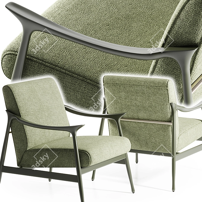 Sophisticated Vivi Armchair by Tosconova 3D model image 3