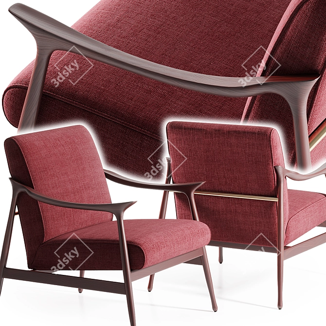 Sophisticated Vivi Armchair by Tosconova 3D model image 4