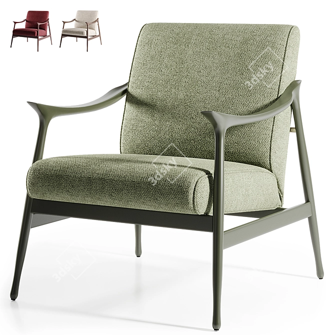 Sophisticated Vivi Armchair by Tosconova 3D model image 6