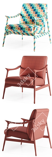 Sophisticated Vivi Armchair by Tosconova 3D model image 11