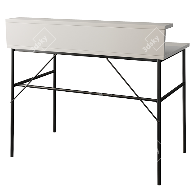 Title: Modern Pascal White&Blaсk Desk 3D model image 3