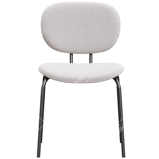 Modern Hari Upholstered Chair Fever 3D model image 4