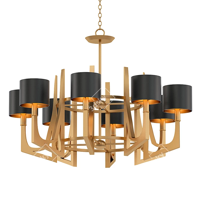 Elegant Umberto Chandelier 3D model image 1