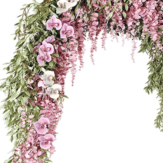 Elegant Wedding Arch Decoration Stand 3D model image 2