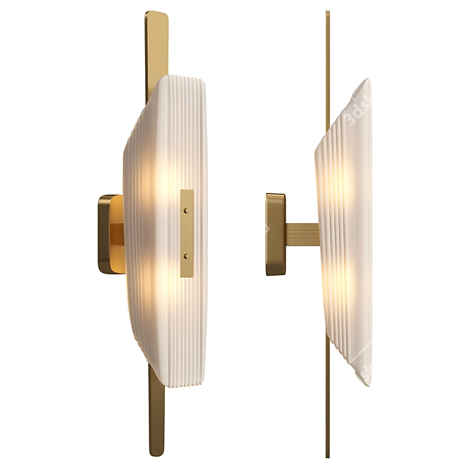 Chic Deco Glaive Wall Sconce 3D model image 1