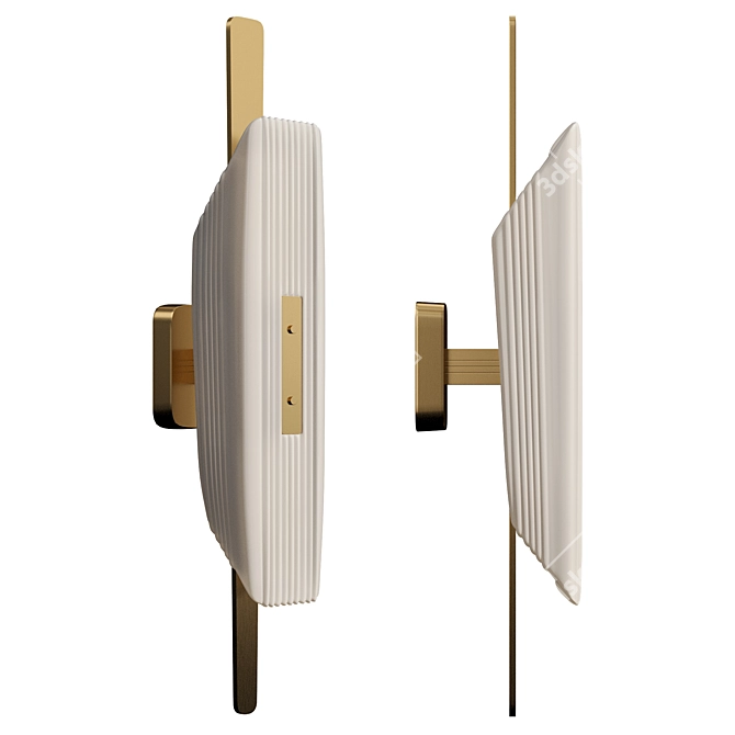 Chic Deco Glaive Wall Sconce 3D model image 2