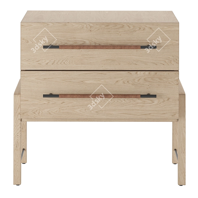 Sleek Rosedale Nightstand by BD 3D model image 2