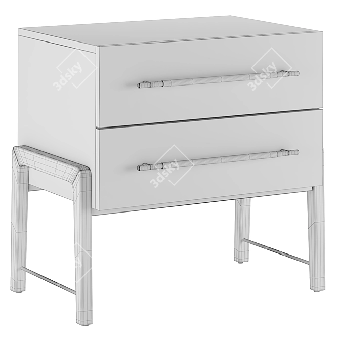 Sleek Rosedale Nightstand by BD 3D model image 3