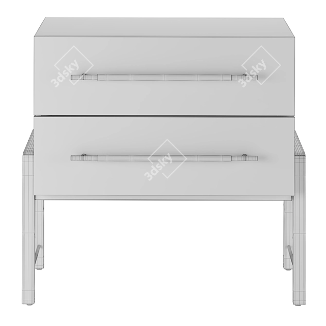 Sleek Rosedale Nightstand by BD 3D model image 4