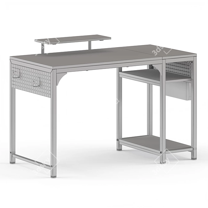 Eureka Writing Desk, MDF Steel 3D model image 4