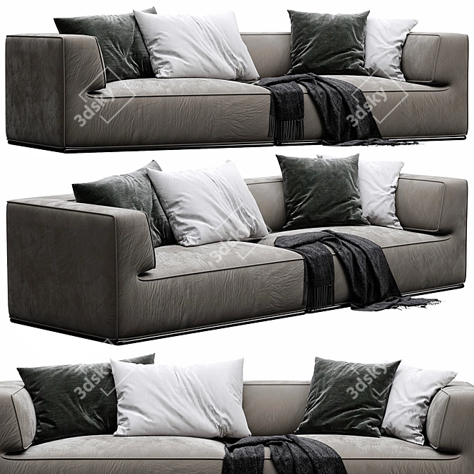 Modern Flexform Perry Sofa Model 3D model image 1