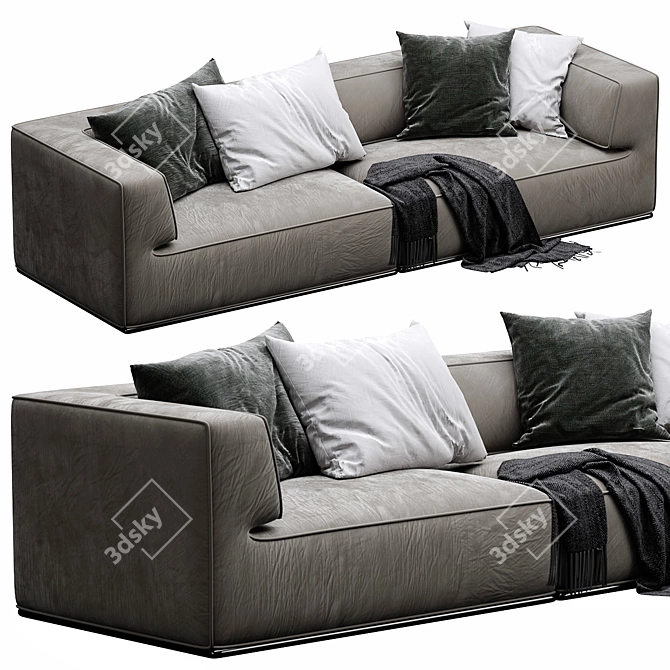 Modern Flexform Perry Sofa Model 3D model image 4