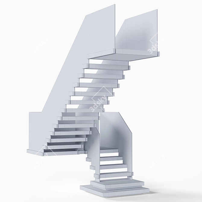 Aqua Step Floating Ladder 3D model image 5