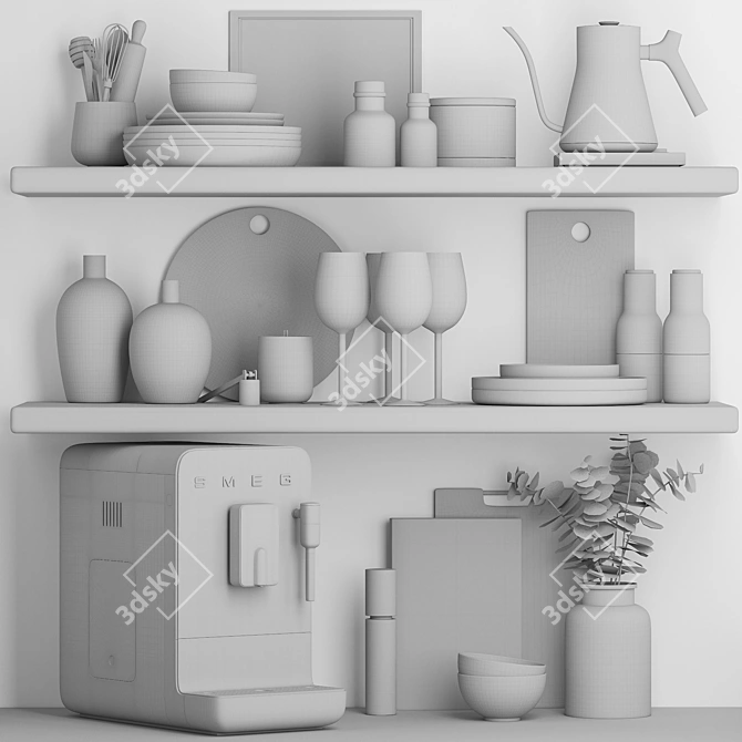 Kitchen Accessories 3D Model 2014 3D model image 4