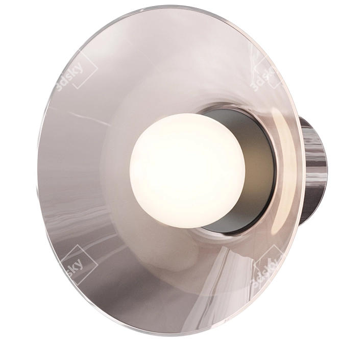 Lens Made Wall Light Glass 3D model image 1