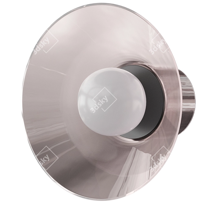 Lens Made Wall Light Glass 3D model image 2