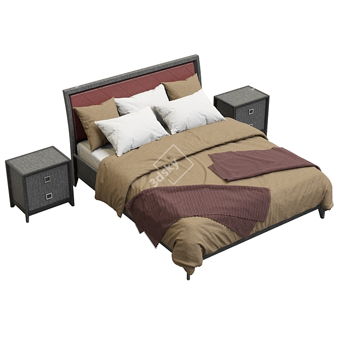 Artisan Two Bed Frame Mesh 3D model image 3