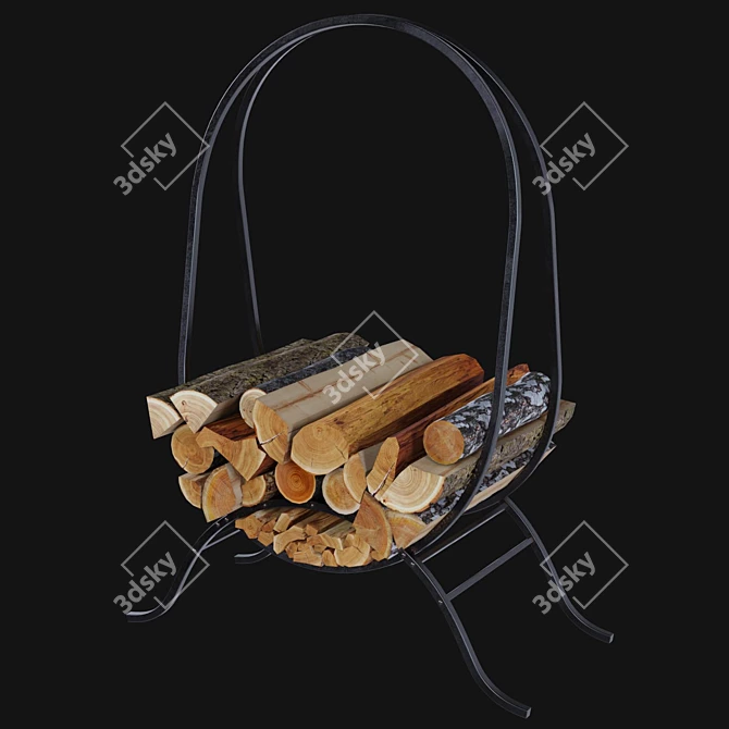 Mediterranean-Style Fireplace Set 3D model image 6