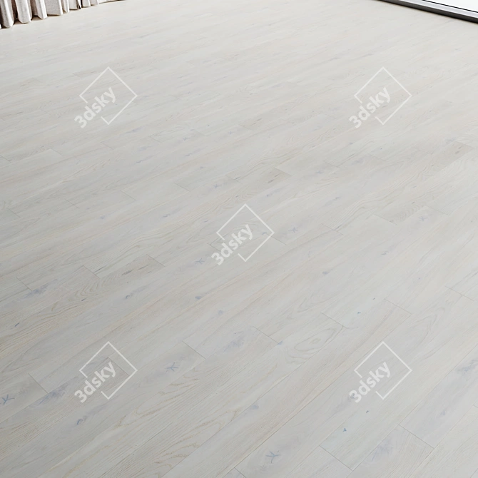 Crystal White Wood Flooring Set 3D model image 2