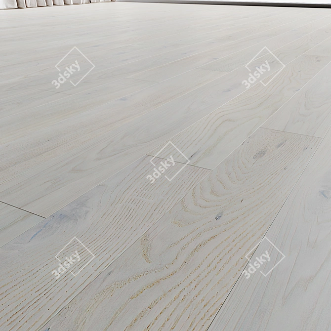 Crystal White Wood Flooring Set 3D model image 3