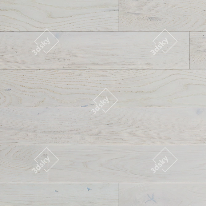 Crystal White Wood Flooring Set 3D model image 4