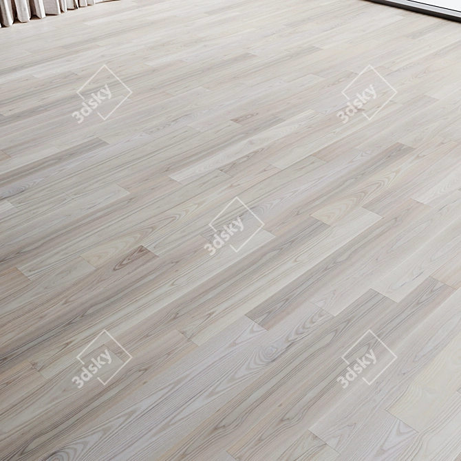 Lunar Glow Wood Floor Texture 3D model image 2