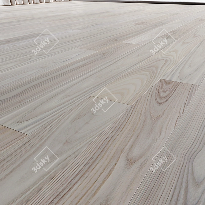 Lunar Glow Wood Floor Texture 3D model image 3