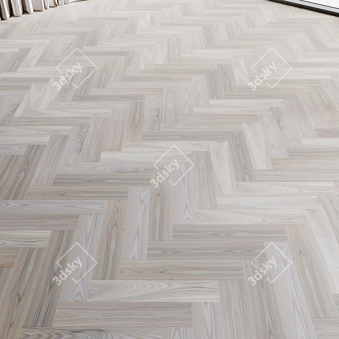 Lunar Glow Wood Floor Texture 3D model image 5