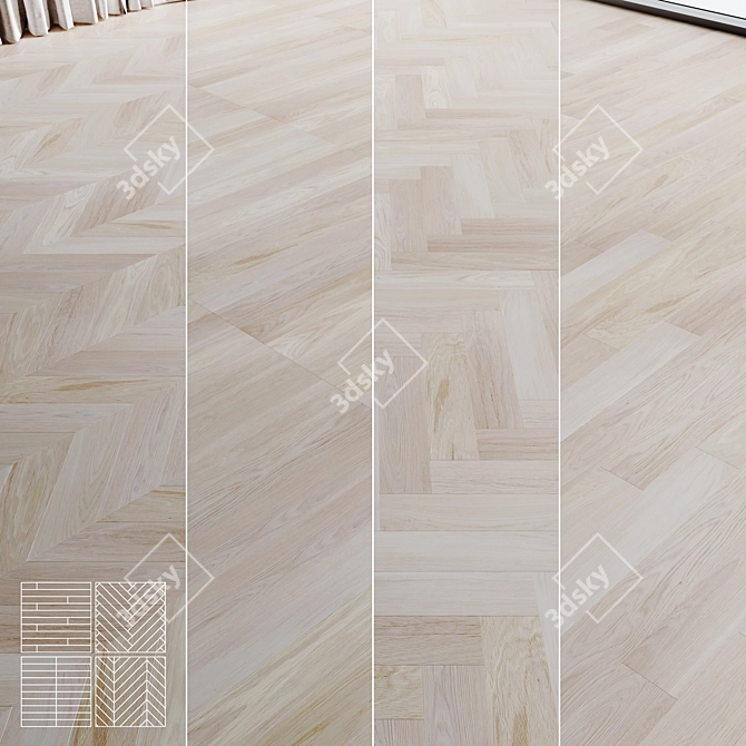 Premium Wood Flooring Textures Pack 3D model image 1