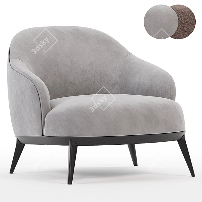 Modern Leslie Armchair 3D Model 3D model image 1