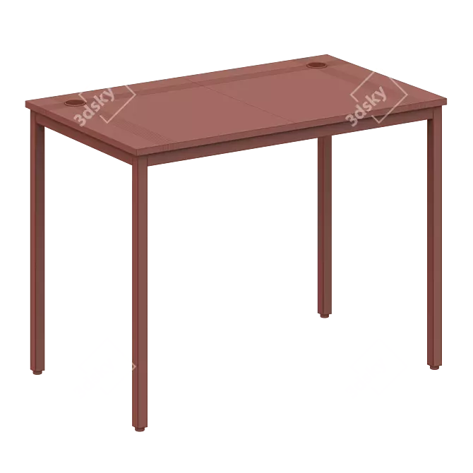 Eureka Writing Desk, MDF Steel 3D model image 4