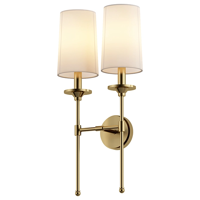 Elegant Emily Rubbed Wall Sconce 3D model image 1