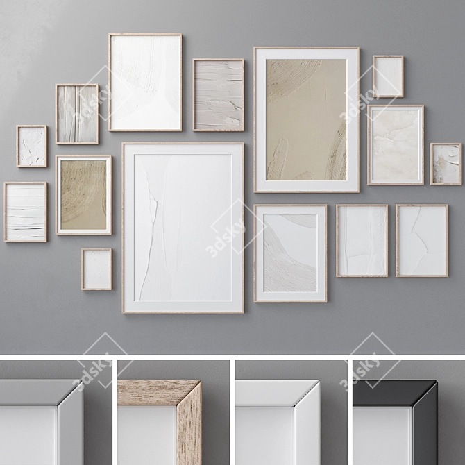 Multi-Frame Wall Art Set 3D model image 1