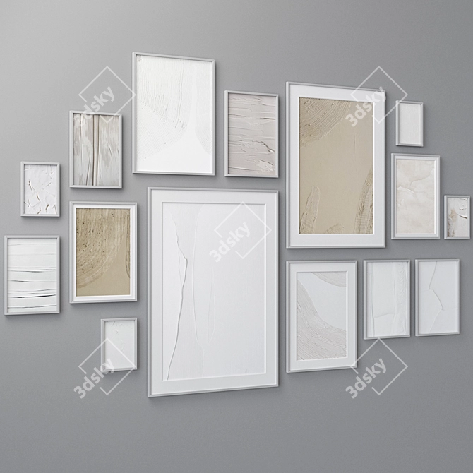 Multi-Frame Wall Art Set 3D model image 3