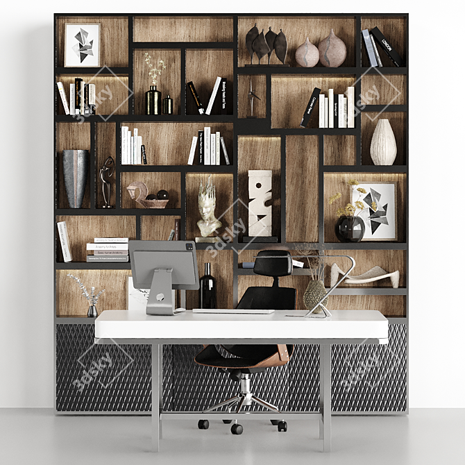 Modern Office Furniture Collection 3D model image 1