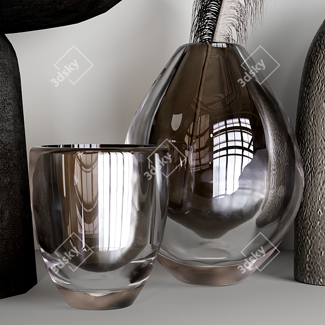 Decorative Bouquet & Vase Set  Elegant Home Decor 3D model image 5