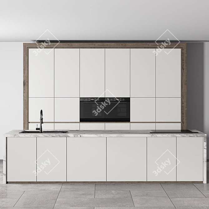 Modern Kitchen Counter Design\Product 3D model image 3