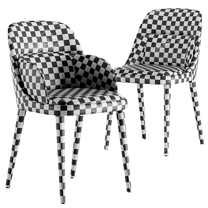 Luxury Designer Jackie Chair 3D Model 3D model image 3