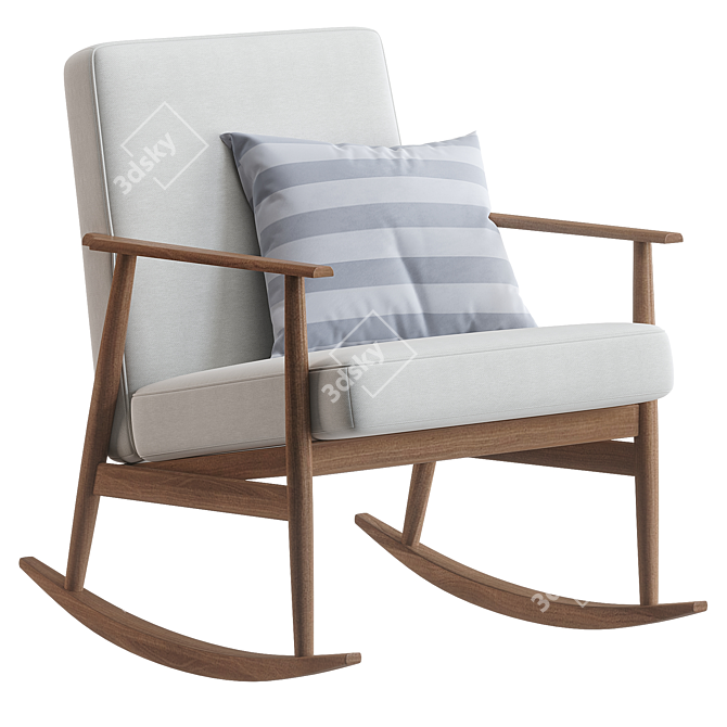 Modern Fox Rocking Chair 3D Model 3D model image 1