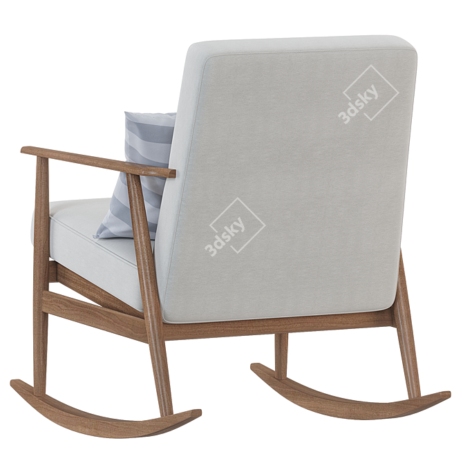 Modern Fox Rocking Chair 3D Model 3D model image 4