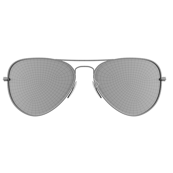 Aviator Chromance Sunglasses 3D Model 3D model image 2