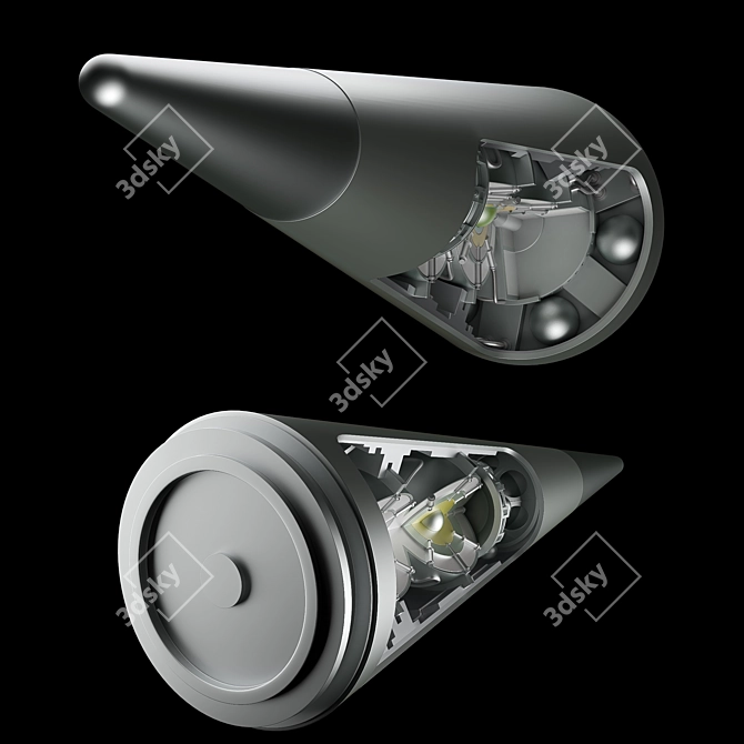  Stylish 3D Nuclear Warhead Model 3D model image 3