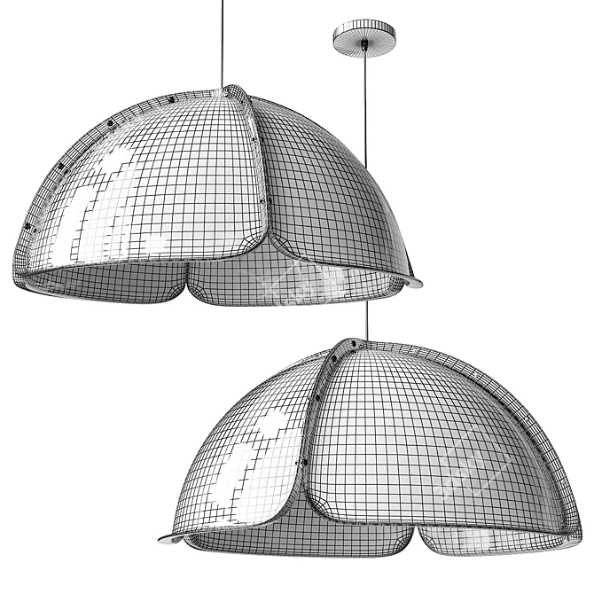 Nordic Circular Pendant Light 3D model image 2